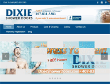 Tablet Screenshot of dixieshowerdoors.com